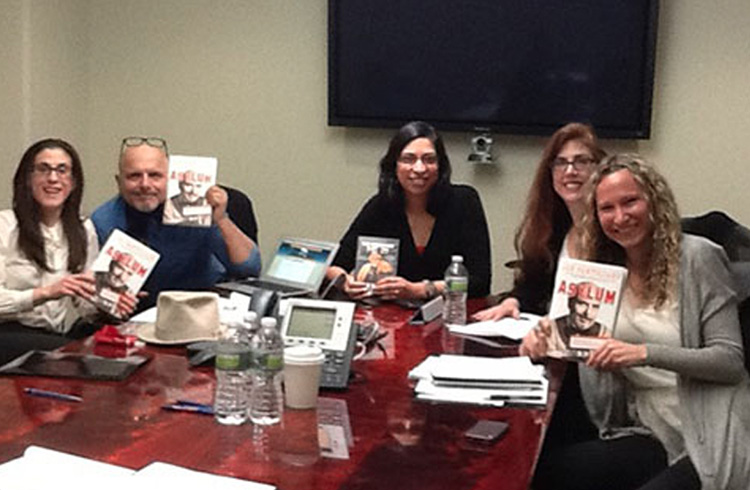 Grand Communications’ Alison Grand and Gabrielle Torello meet with author and Emmy-winning actor Joe Pantoliano and executives from Weinstein Books about his new memoir, Asylum