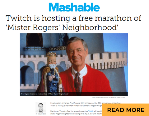 Mashable Mister Rogers