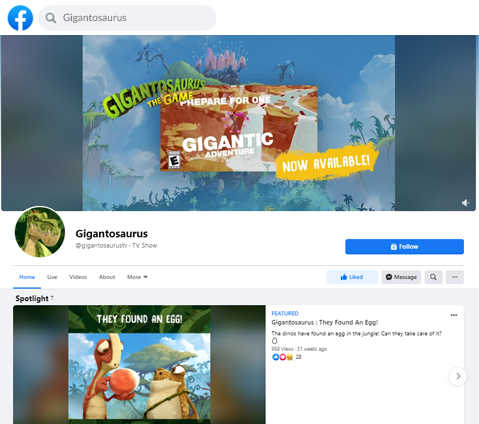  Gigantosaurus Facebook